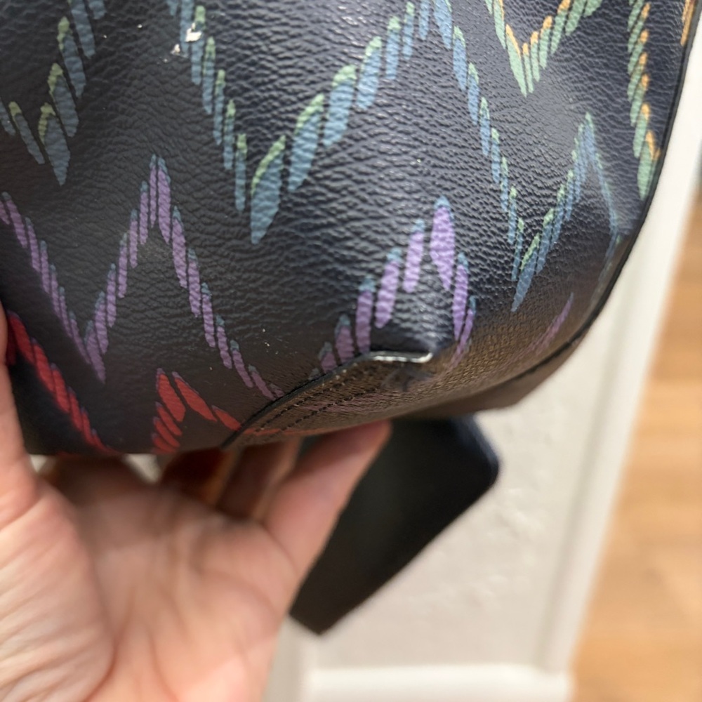Coach Rainbow Chevron Tote Bag - Picture 6 of 16